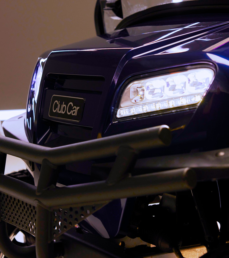 golf cart with brush guard