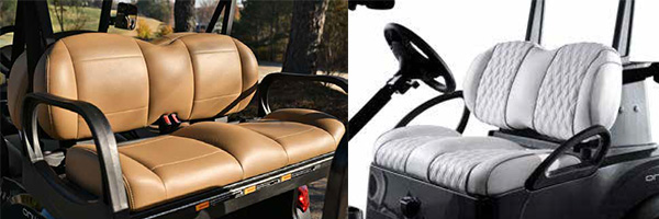 seats of a golf cart